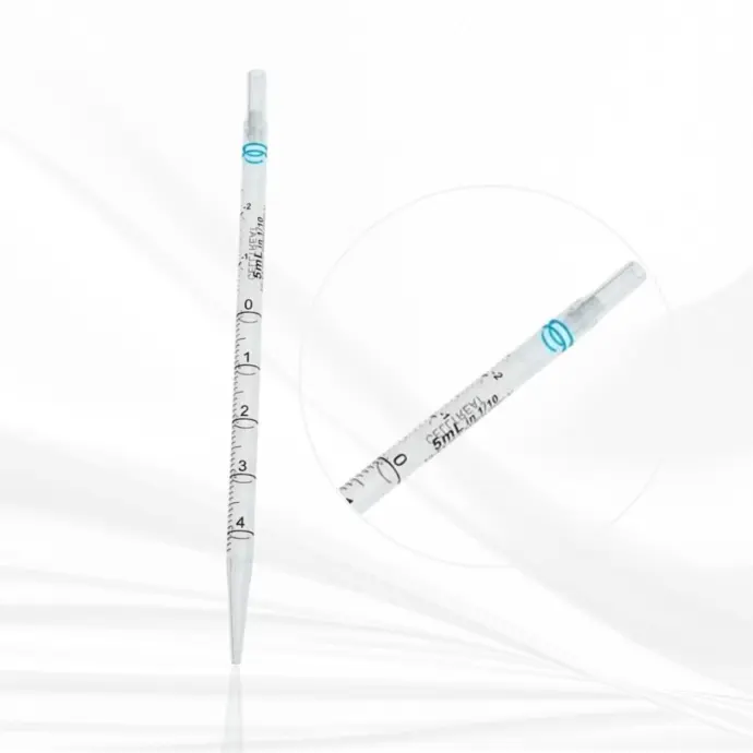 5ML Serological Pipettes  Individual Paper/Plastic Wrap 