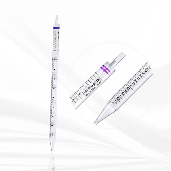 50ML Serological Pipettes Individual Paper/Plastic Wrap