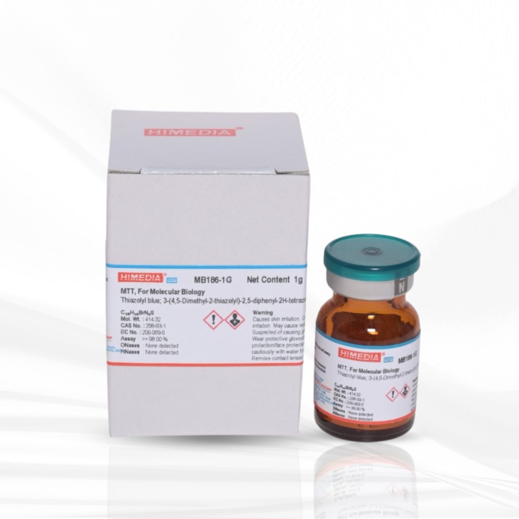 Himedia™ 3-(4,5- Dimethyl-2-thiazolyl)-2,5-diphenyl-2H-tetrazolium bromide) 1G.