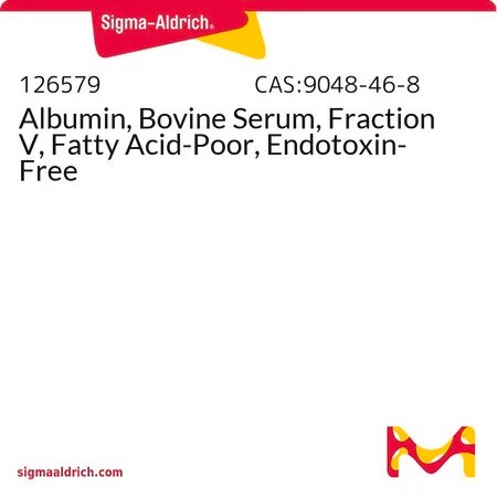 Sigma-Aldrich® Albumin, Bovine Serum, Fraction V, Fatty Acid-Poor, Endotoxin-Free