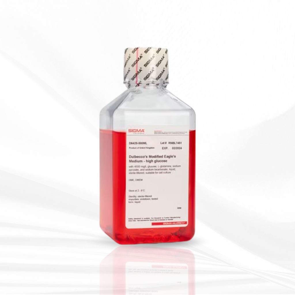 Sigma-Aldrich® DMEM - high glucoseWith sodium bicarbonate, ʟ-glutamine and sodium pyruvate