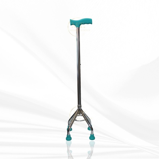 [MT-MD-FS924] ไม้เท้า 4ขา ด้ามจับทรงหัวฆ้อน ปรับระดับได้