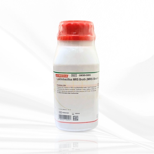 [MT-CM-GM369-500G] Himedia™ LACTOBACILLUS MRS BROTH (MRS Broth) Granulated, 500g.