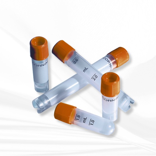 Corning® 2 mL 430659 External Threaded Polypropylene Cryogenic Vial, Self-Standing with Round Bottom