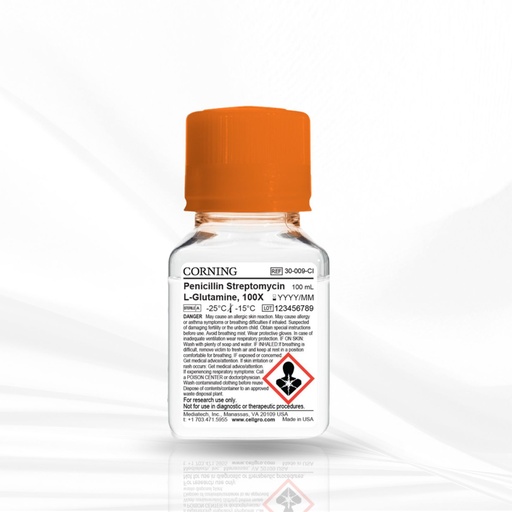 [MT-CC-30-009-CI] Corning® 100 mL Penicillin-Streptomycin-L-Glutamine, 100x [+] 29.2 mg/ mL L-glutamine