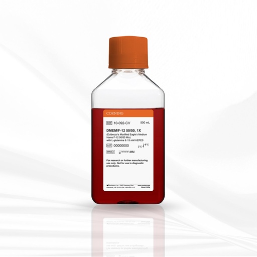 [MT-CC-10-092-CV] Corning® 500 mL DMEM (Dulbecco’s Modified Eagle’s Medium)/Hams F-12 50/50 Mix