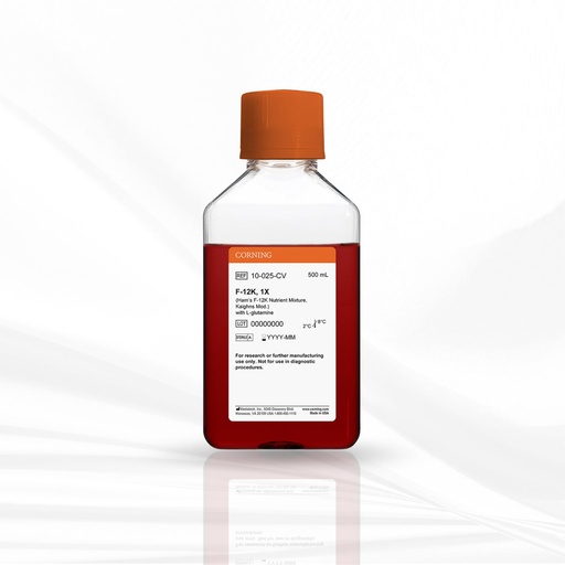 [MT-CC-10-025-CV] Corning® 500 mL F-12K Nutrient Mixture (Kaighns Mod.)