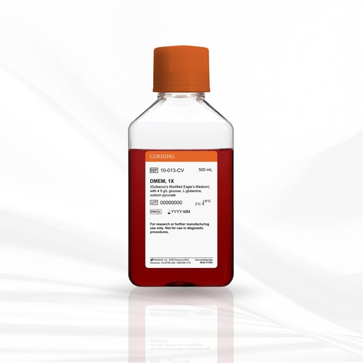 [MT-CC-10-013-CV] Corning® 500 mL DMEM (Dulbecco’s Modified Eagle’s Medium)