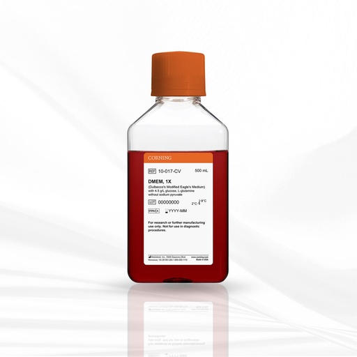 [MT-CC-10-017-CV] Corning® 500 mL DMEM (Dulbecco’s Modified Eagle’s Medium)