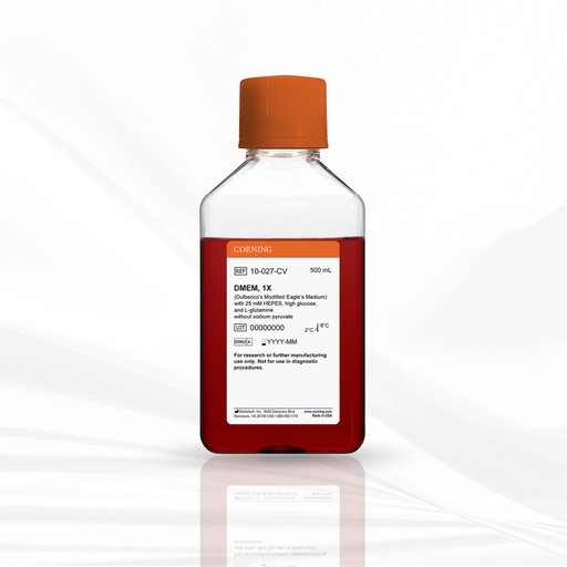 [MT-CC-10-027-CV] Corning® 500 mL DMEM (Dulbecco’s Modified Eagle’s Medium)