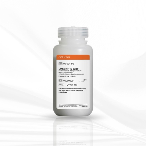 [MT-CC-90-091-PB] Corning® 10L DMEM (Dulbecco’s Modified Eagle’s Medium)/Hams F-12 50/50 Mix, Powder