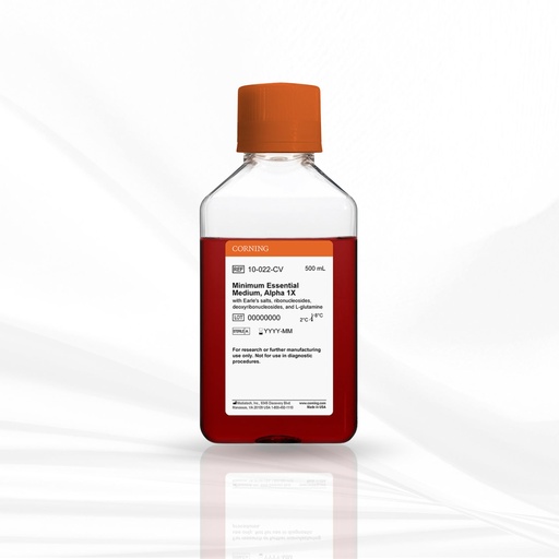 [MT-CC-10-022-CV] Corning® 500 mL MEM (Minimum Essential Medium) Alpha Medium