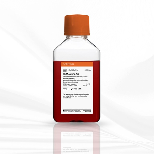 [MT-CC-15-012-CV] Corning® 500 mL MEM (Minimum Essential Medium) Alpha Medium