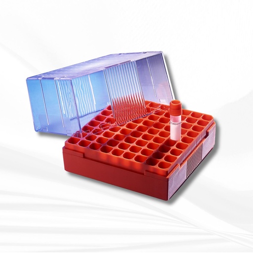 [MT-SP-431120] Corning®Polycarbonate 4 - 5 mL Cryogenic Vial Storage Box, Holds 81 Vials
