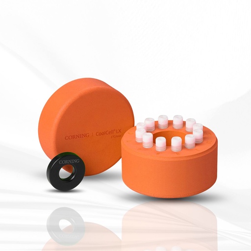 [MT-SP-432003] Corning®CoolCell® LX, Cell Freezing Container, for 12 x 1 mL or 2 mL Cryogenic Vials, Orange