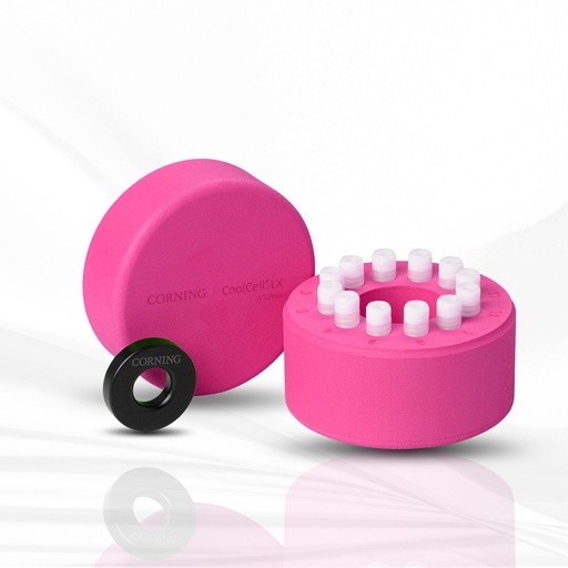 [MT-SP-432004] Corning®CoolCell® LX, Cell Freezing Container, for 12 x 1 mL or 2 mL Cryogenic Vials, Pink