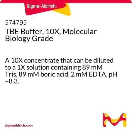 [MT-MC-574795-1L] Sigma-Aldrich® TBE Buffer, 10X, Molecular Biology Grade 1L 