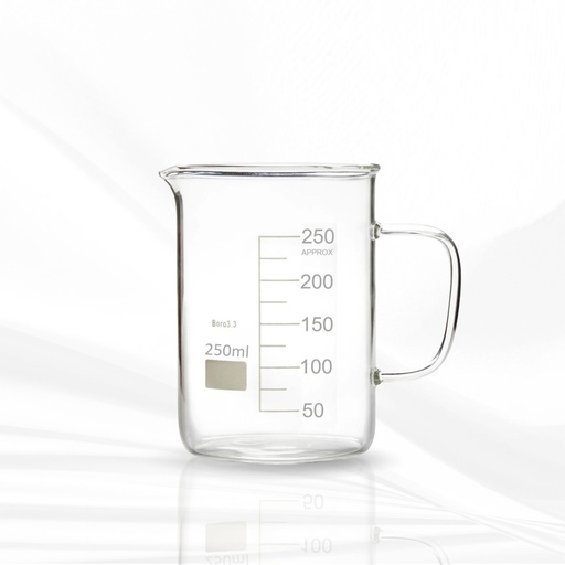 [MT-SP-G0510305] Glass Tao® Beaker with Handle, Low Form, With Spout 250 ml