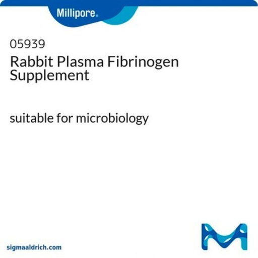 [MT-CM-05939-10VL-F] Millipore® Rabbit Plasma Fibrinogen Supplement
suitable for microbiology