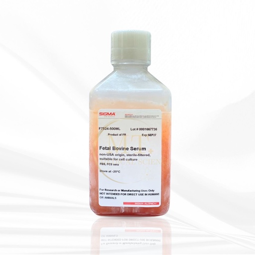 [MT-CC-F7524] 🔥Merck Fetal Bovine Serum non-USA origin, sterile-filtered, suitable for cell culture